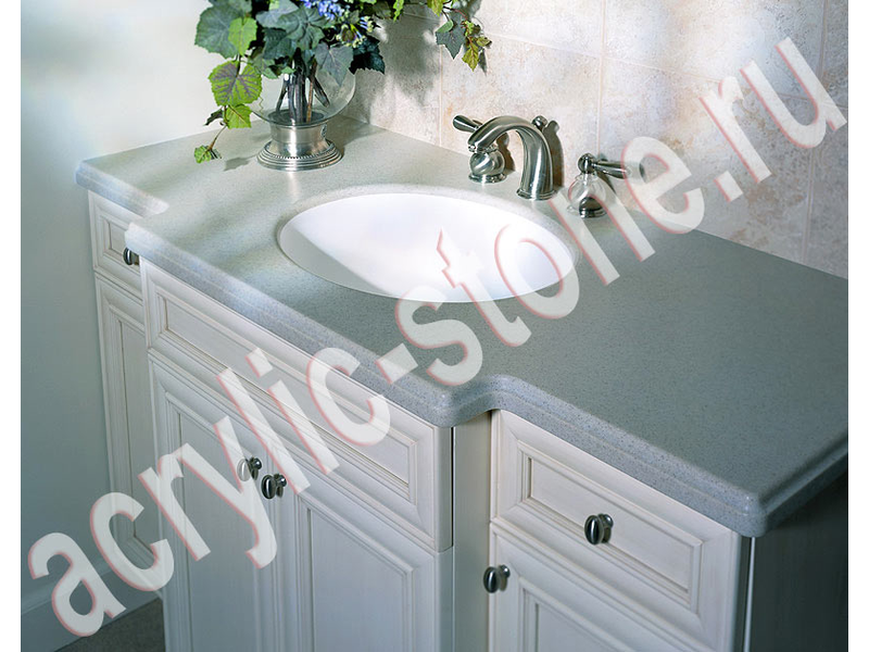 Столешница c мойкой для ванной из искусственного камня Samsung Staron: фото
