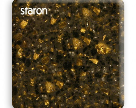 Искусственный камень Samsung​ Staron fg 196 Gold Leaf: фото